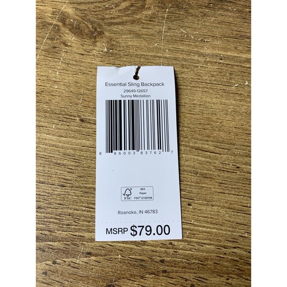 Vera Bradley Sling Backpack “Sunny Medallion" Essential Sling Gym School Work - Picture 2 of 9